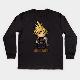 FF7 Cloud Strife Kids Long Sleeve T-Shirt